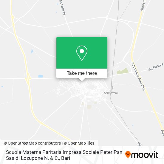 Scuola Materna Paritaria Impresa Sociale Peter Pan Sas di Lozupone N. & C. map