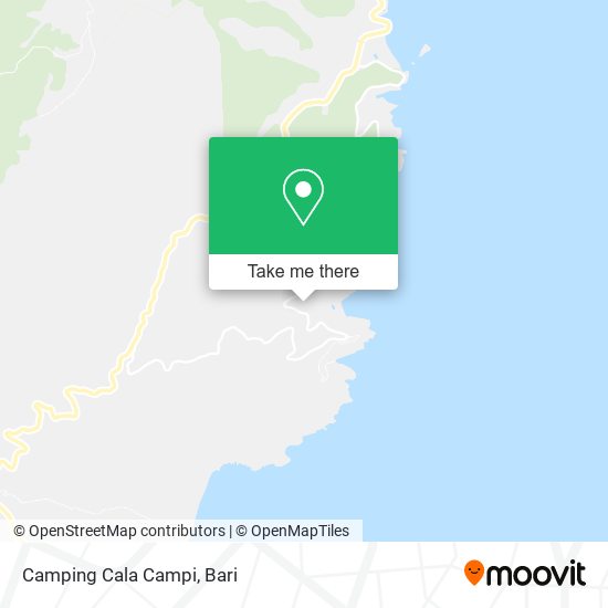 Camping Cala Campi map