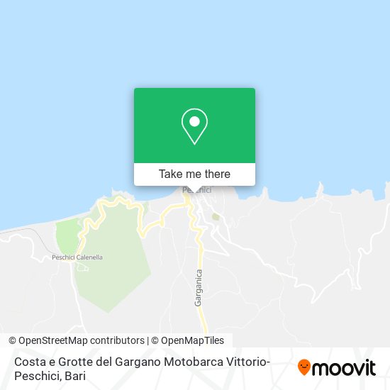 Costa e Grotte del Gargano Motobarca Vittorio-Peschici map