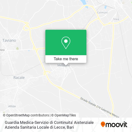 Guardia Medica-Servizio di Continuita' Aistenziale Azienda Sanitaria Locale di Lecce map