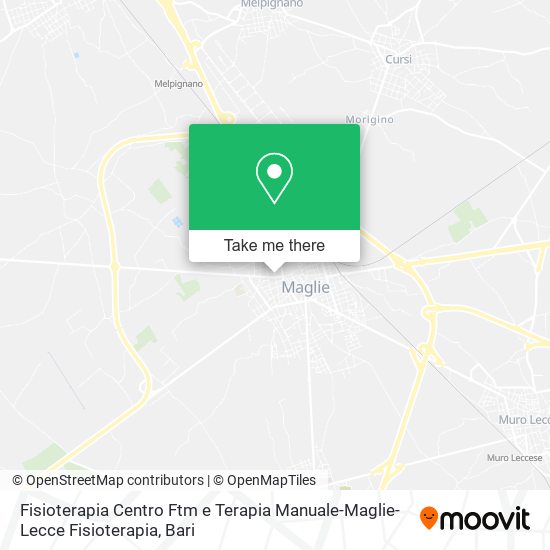 Fisioterapia Centro Ftm e Terapia Manuale-Maglie-Lecce Fisioterapia map