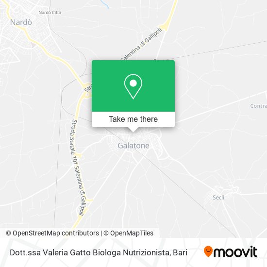 Dott.ssa Valeria Gatto Biologa Nutrizionista map