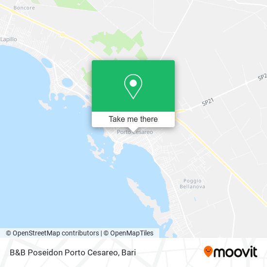 B&B Poseidon Porto Cesareo map