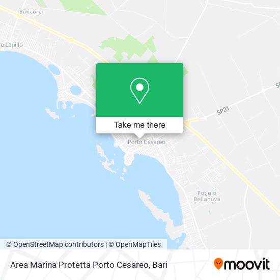 Area Marina Protetta Porto Cesareo map