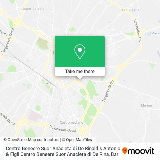 Centro Beneere Suor Anacleta di De Rinaldis Antonio & Figli Centro Beneere Suor Anacleta di De Rina map