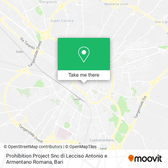 Prohibition Project Snc di Lecciso Antonio e Armentano Romana map