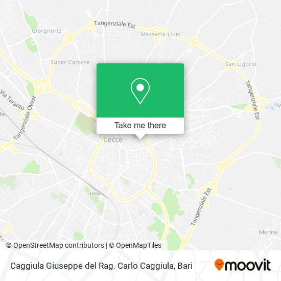 Caggiula Giuseppe del Rag. Carlo Caggiula map