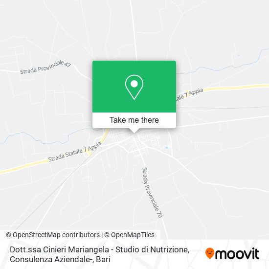 Dott.ssa Cinieri Mariangela - Studio di Nutrizione, Consulenza Aziendale- map