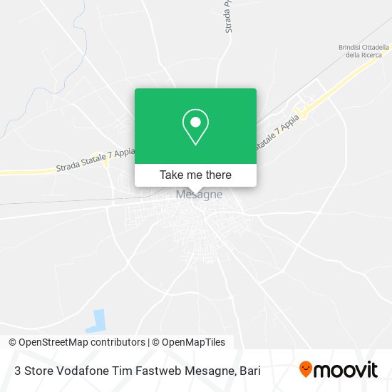 3 Store Vodafone Tim Fastweb Mesagne map