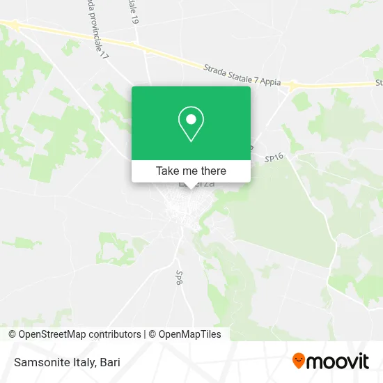 Samsonite Italy map