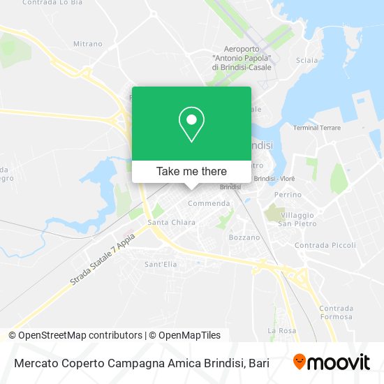 Mercato Coperto Campagna Amica Brindisi map