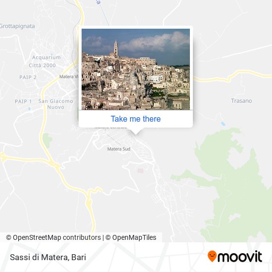 Sassi di Matera map