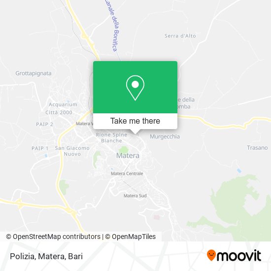 Polizia, Matera map