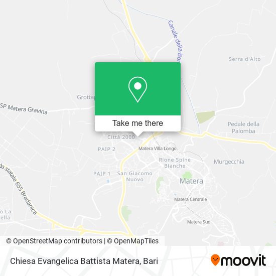Chiesa Evangelica Battista Matera map