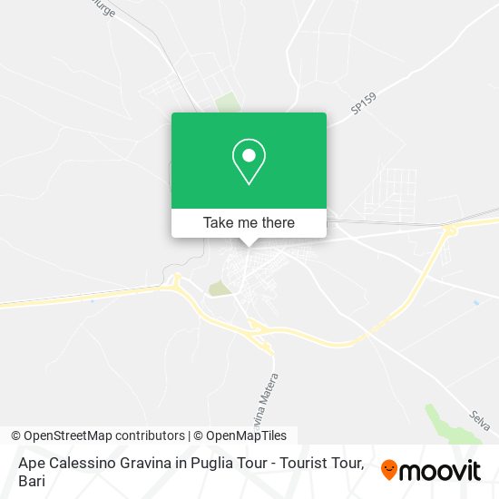 Ape Calessino Gravina in Puglia Tour - Tourist Tour map