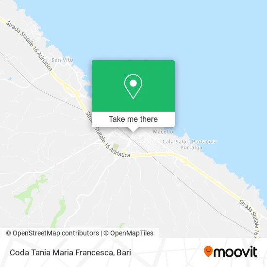 Coda Tania Maria Francesca map