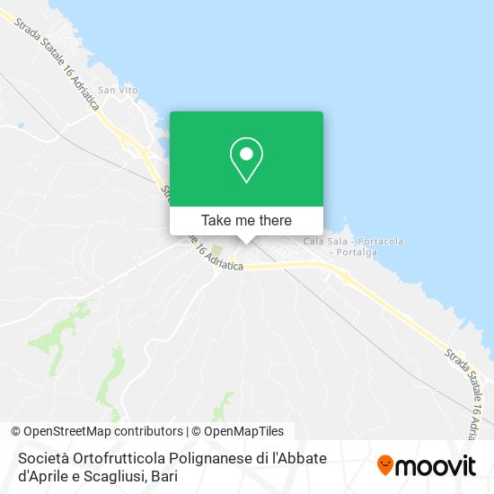 Società Ortofrutticola Polignanese di l'Abbate d'Aprile e Scagliusi map