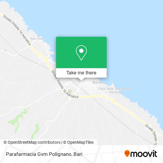 Parafarmacia Gvm Polignano map