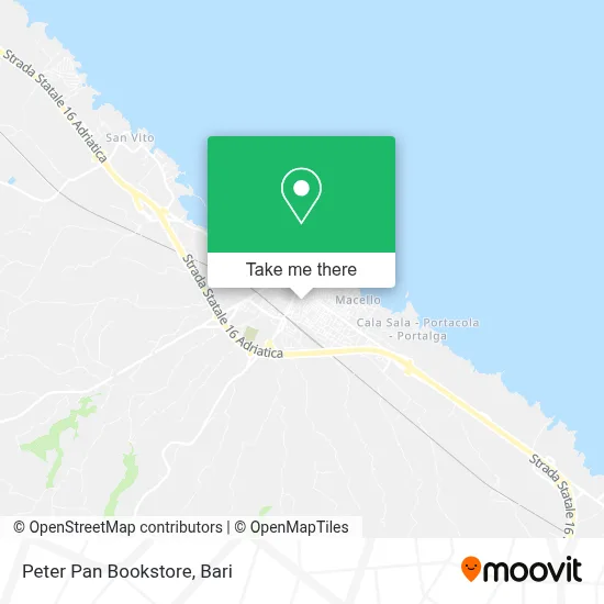 Peter Pan Bookstore map