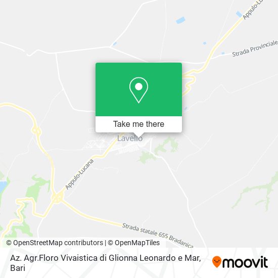 Az. Agr.Floro Vivaistica di Glionna Leonardo e Mar map