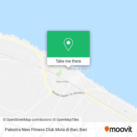 Palestra New Fitness Club Mola di Bari map