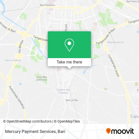 Mercury Payment Services map