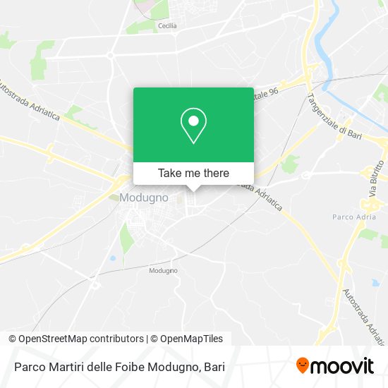 Parco Martiri delle Foibe Modugno map