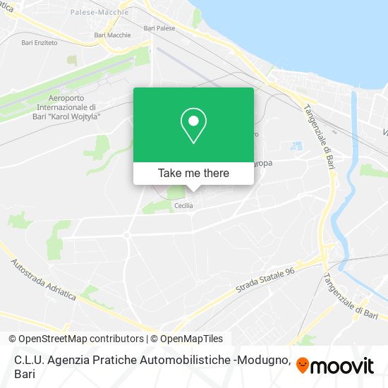 C.L.U. Agenzia Pratiche Automobilistiche -Modugno map