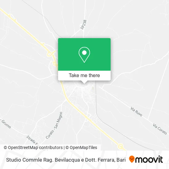 Commercial Studio Bevilacqua and Dr. Ferrara map