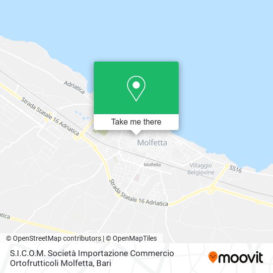 S.I.C.O.M. Società Importazione Commercio Ortofrutticoli Molfetta map