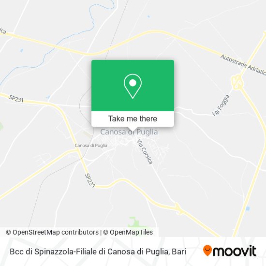 Bcc di Spinazzola-Filiale di Canosa di Puglia map