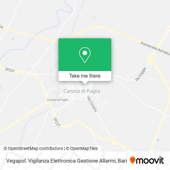 Vegapol. Vigilanza Elettronica Gestione Allarmi map