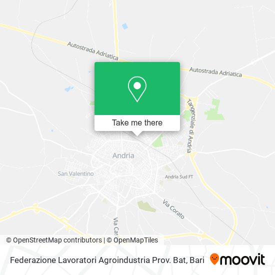 Federazione Lavoratori Agroindustria Prov. Bat map