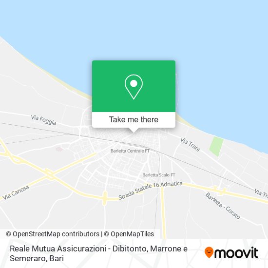 Reale Mutua Assicurazioni - Dibitonto, Marrone e Semeraro map