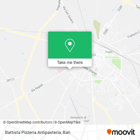 Battista Pizzeria Antipasteria map