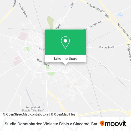 Studio Odontoiatrico Violante Fabio e Giacomo map