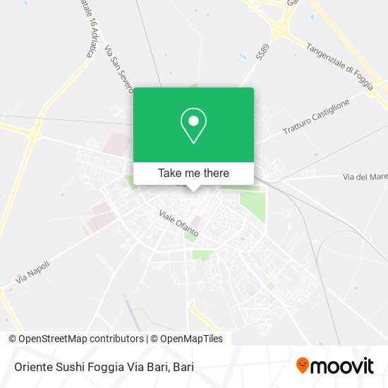 Oriente Sushi Foggia Via Bari map