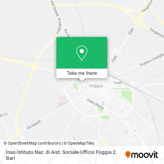 Inas-Istituto Naz. di Aist. Sociale-Ufficio Foggia 2 map