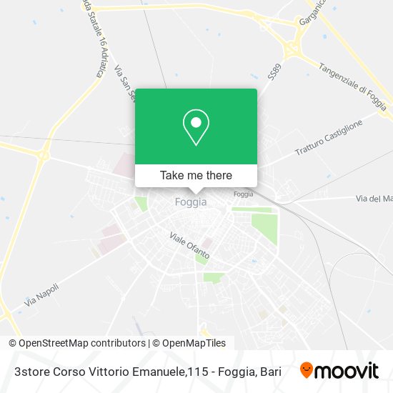 3store Corso Vittorio Emanuele,115 - Foggia map
