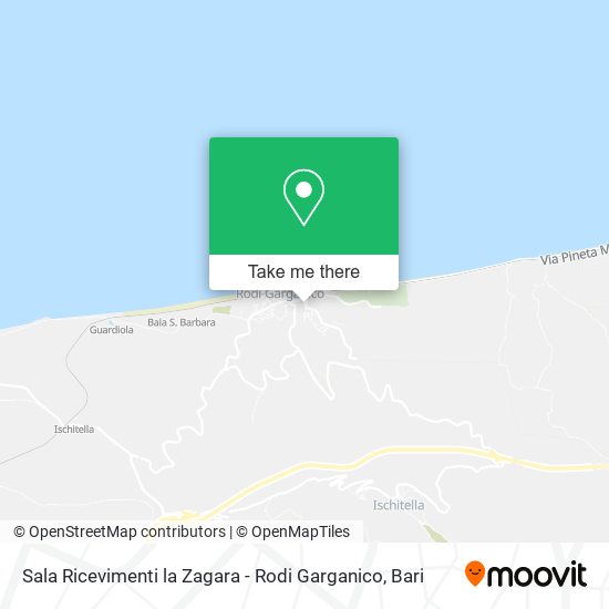 Sala Ricevimenti la Zagara - Rodi Garganico map
