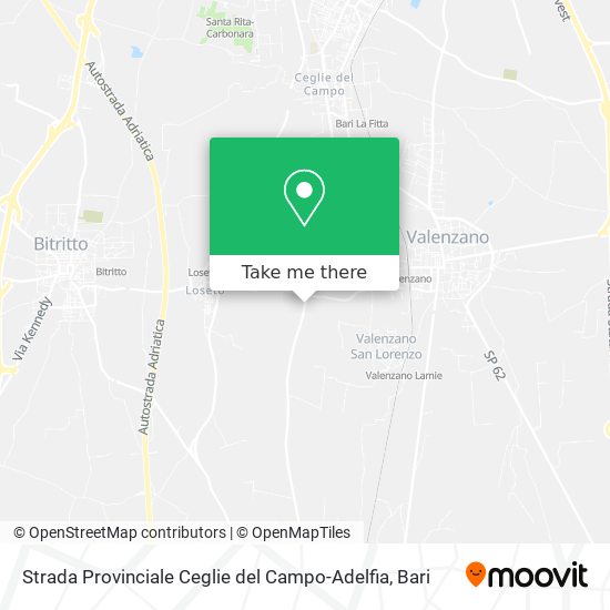 Strada Provinciale Ceglie del Campo-Adelfia map