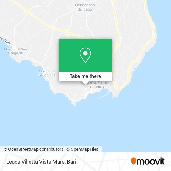 Leuca Villetta Vista Mare map