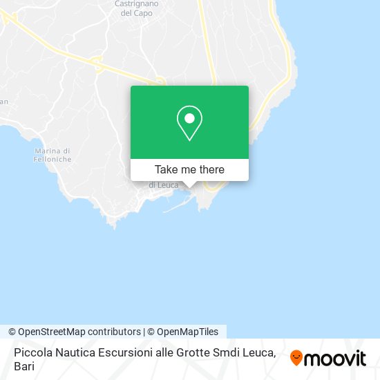 Piccola Nautica Escursioni alle Grotte Smdi Leuca map
