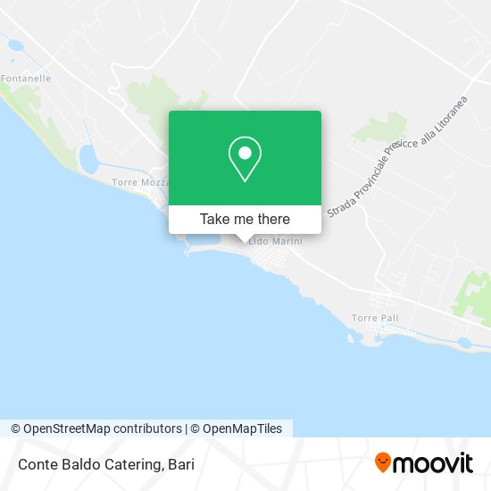 Conte Baldo Catering map