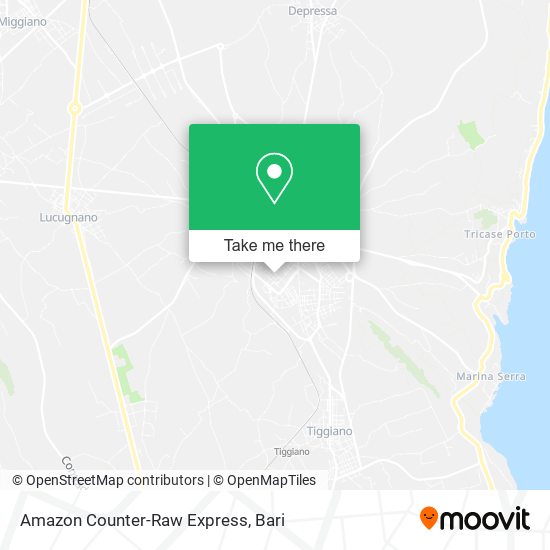 Amazon Counter-Raw Express map