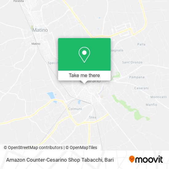 Amazon Counter-Cesarino Shop Tabacchi map