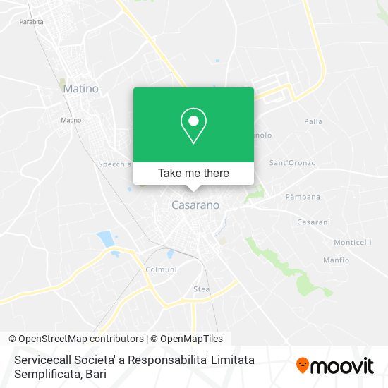 Servicecall Societa' a Responsabilita' Limitata Semplificata map