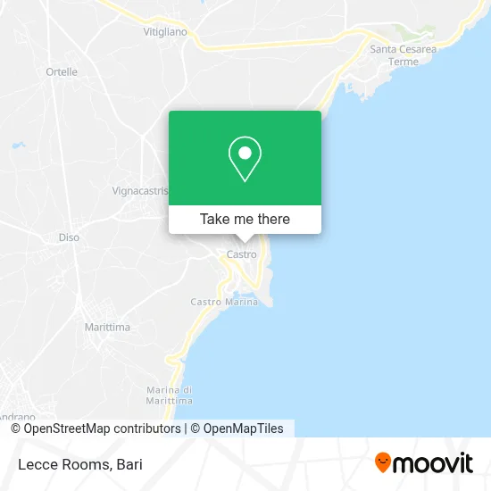 Lecce Rooms map