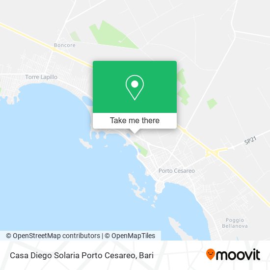 Casa Diego Solaria Porto Cesareo map