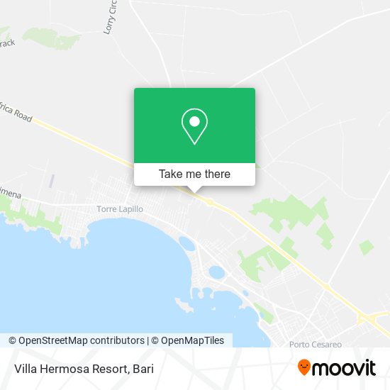 Villa Hermosa Resort map